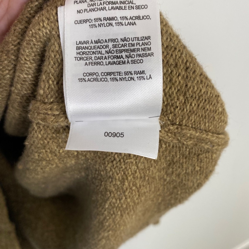 Columbia Sportswear Company Men's XL Tan Striped‎ 1/4 Zip Wool Blend Sweater - Picture 5 of 6